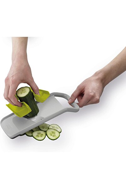 Joseph Joseph Duo Multi-Vegetable Mandoline Slicer with Fine Food Grip Handle, White