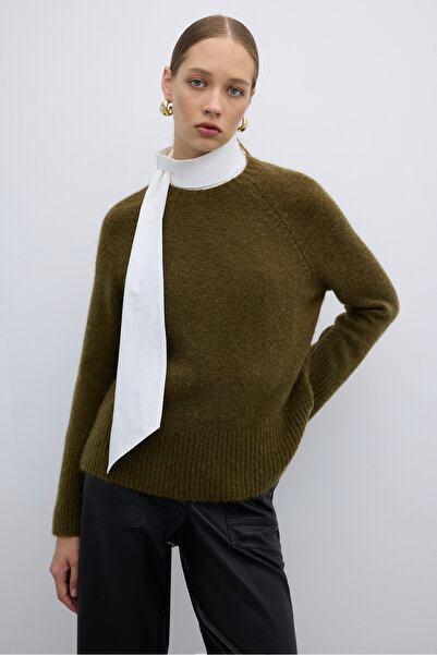 Roman Bisiklet Yaka Triko Olive K2671010_027