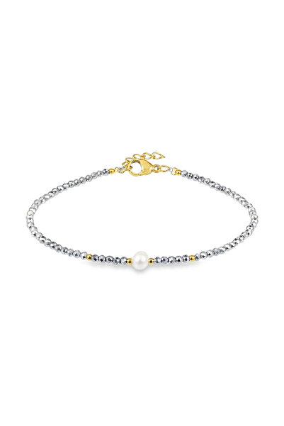 Bijuteria SORELLY Brățară cu Hematit și Perlă