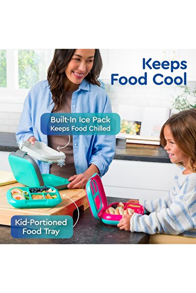 Bentgo Kids Lunch Box Bento Leak-Proof with Removable Chill Pack, 4 Compartments, Microwave & Dishwa