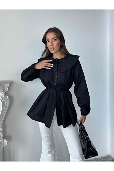 mydukkan.co قميص بوبلين بياقة واسعة