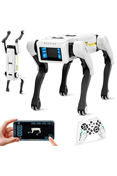 HYX كلب روبوت ذكي - لعبة STEM قابلة للبرمجة بالذكاء الاصطناعي، أكثر من 25 حرك...