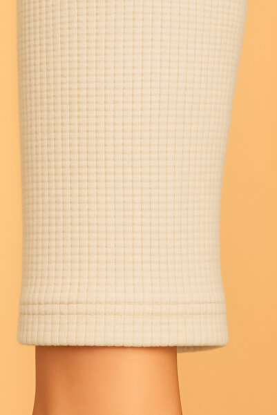 Sweetline Women's Waffle Fabric Tracksuit Set – Comfortable for Home and Casual Wear