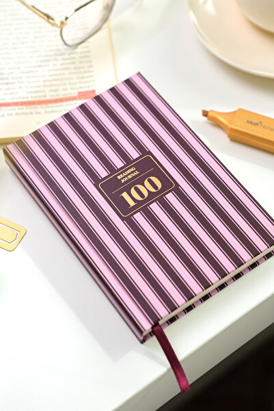 Matt Notebook Kitap Okuma Günlüğü Reading Journal Bordo