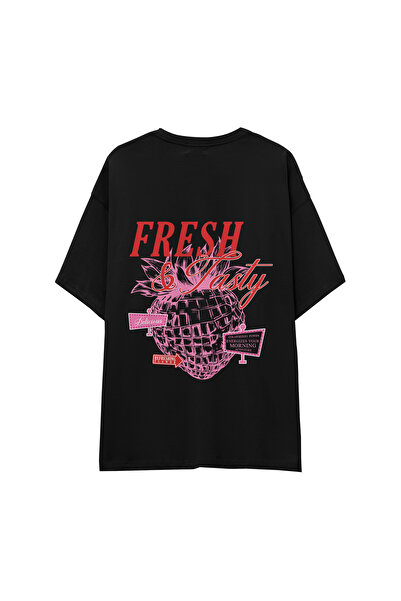 The Lucid Lab Fresh & Tasty Oversized T-Shirt - Black