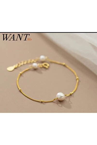 Shiklik Gold Color Pearl Chain Women Bracelet