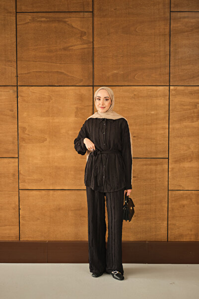 LOCCO Women's Drawstring Double Suit Black