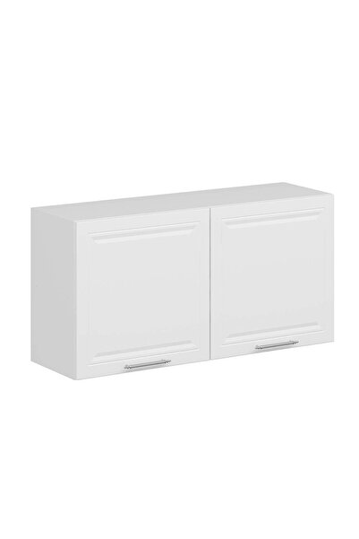 Alvinka Mutfak Modül Mbr_C Üst 2Dk1R 120-H60Cm Dolap Beyaz Beyaz Mdf