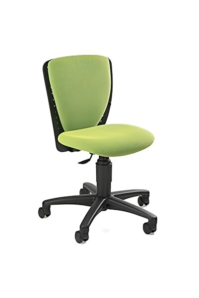 LITECH Scaun rotativ pentru copii de liceu - verde deschis, ergonomic, reglabil pe înălțime 39-51 cm