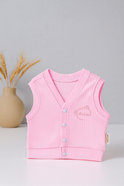 Arı Bebe Kız Bebek Penye Çıtçıtlı Yelek