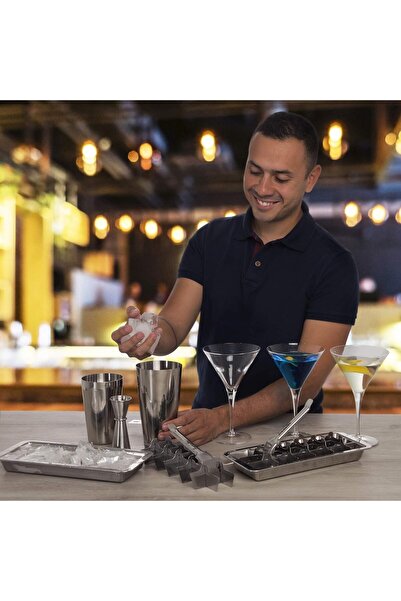 Generic 18/8 Stainless Steel Ice Cube Tray, 18-Slot with Easy-Release Handle - LUFMWCWD