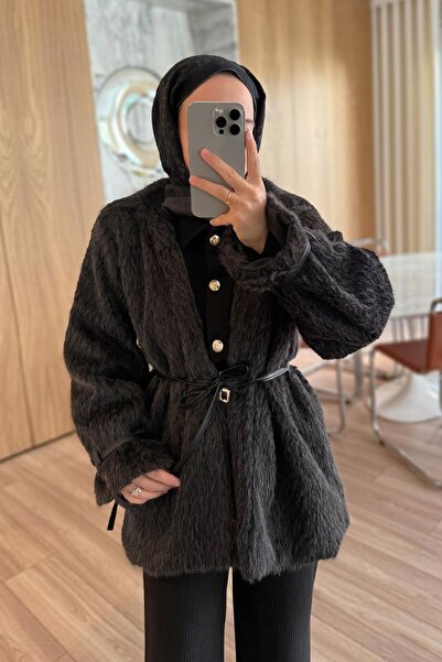 Ka Hijab Alpaca Fur - Black