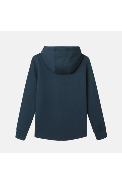 SKILLANO Regular fit cotton blouse with a hood and a cord. Open front pocket. 60% cotton, 40% polyester. Lifestyle design 20011C.