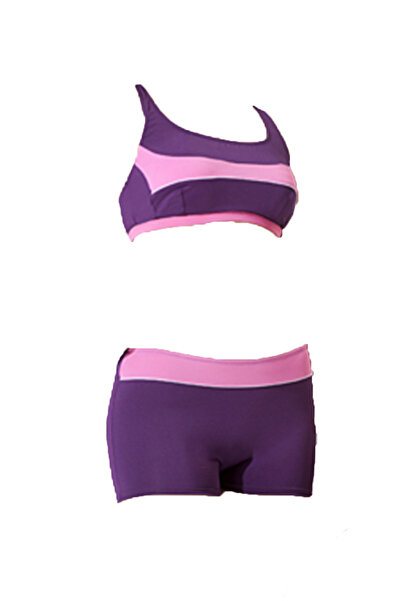 Haliç Mayo Jarse Short Shorts Bikini Set 6253 Purple