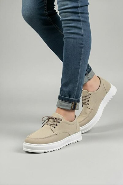 EBRUS TREND Jet-T12X Arts Lace-Up Suede Men's Casual Sports Classic Shoes Sbt - Cream