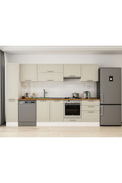 Alvinka 310X210 Cm Klasik Mebran Mutfak Dolabı Beyaz Mb-E90B40S60-1 Mebran | ...