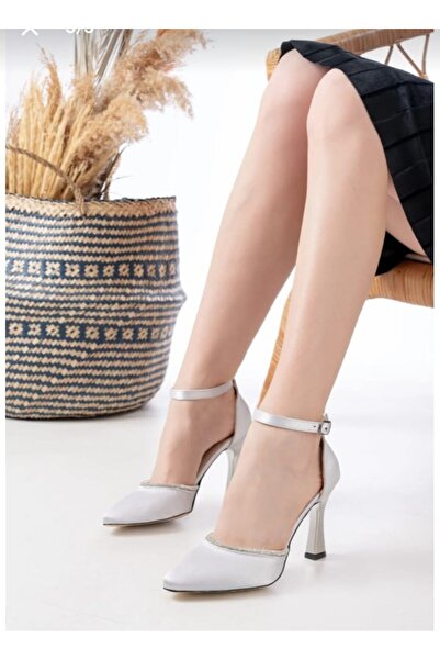 Henne Satin Stone Shoes with Heels