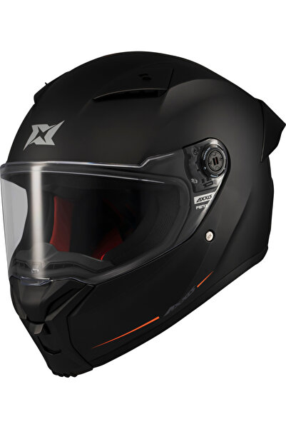 AXXIS Motosiklet Kask Full Face ECE 22.06R Fenix Solid A1 Matt Black Motor Kaskı