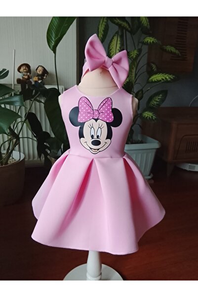 Tasarım Dünyası pembe minimause doğum günü elbisesi