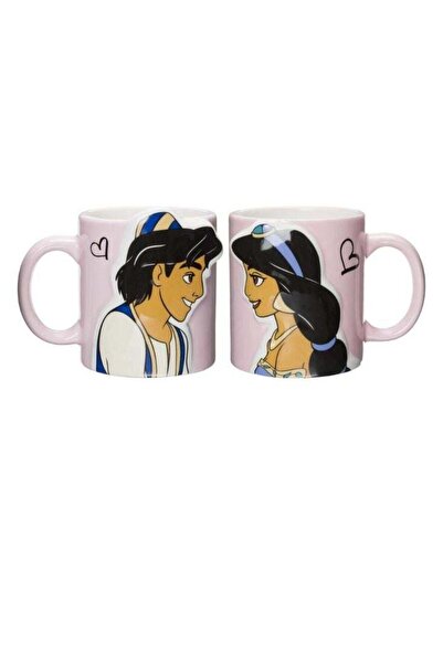 Generic Aladdin & Jasmine Couple Mugs Set | Disney Ceramic Matching Cups | Romantic Gift Collection