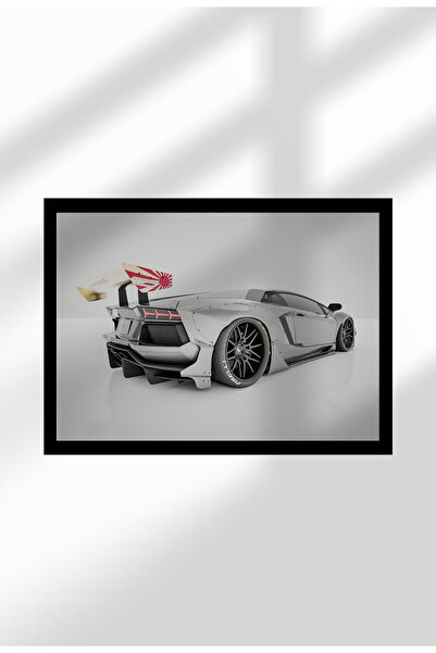 21mxm Poster pânză neînrămat cu supermașină și accente aurii - Imprimeu digit...