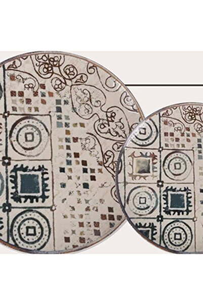 La Mediterranea 12-piece dinnerware set Grecia Monaco Ivory Glossy – for 4 people, large, deep and small plates