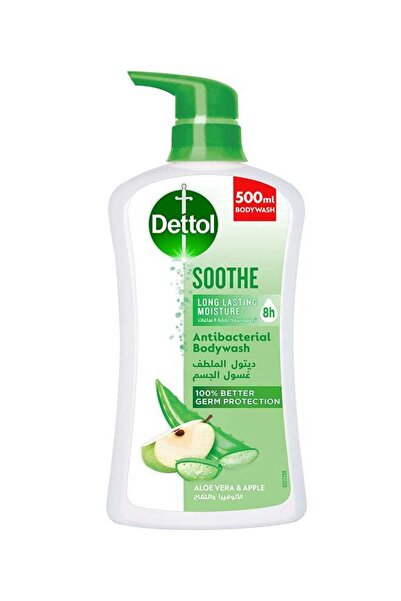 Dettol غسول الجسم المضاد للبكتيريا بخلاصة الصبار ورائحة التفاح 500 مل
