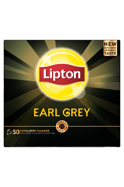 Lipton أكياس شاي إيرل جراي إنف إي كي تي 50 كيس شاي × 1.5 جرام، علبة من 12 قطعة