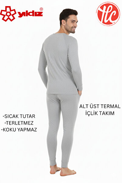 Yıldız Çamaşır Men's Warm Anti-Sweat Underwear Set with Long Sleeves