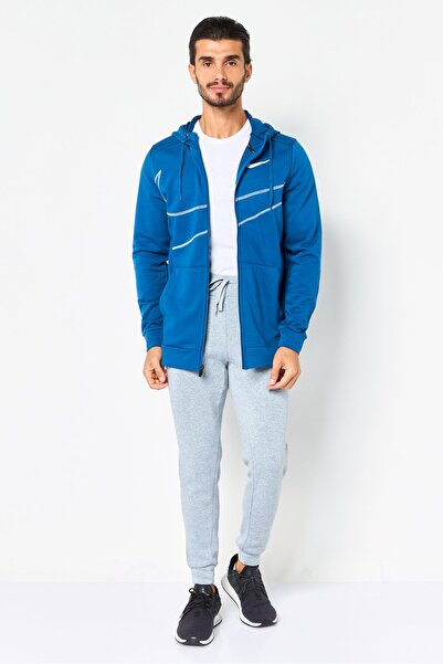 Nike Men Dri Fit Long Sleeve Training Hoodie, Blue