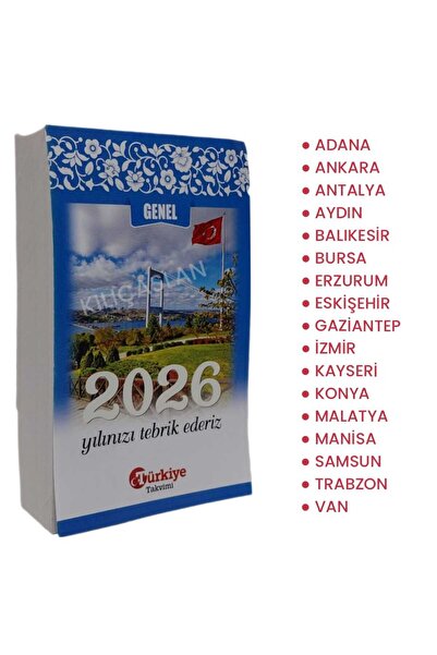Türkiye 2026 YILI YAPRAKLI DUVAR TAKVİMİ DİNİ TAKVİM 1 ADET