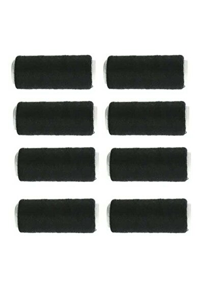 Generic بكرات خيوط الخياطة - 8 قطع من خيوط البوليستر السوداء للاستخدام اليدوي والآلي