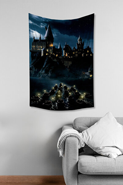 Moud's نسيج جداري منقوش بتصميم هوجورتس من هاري بوتر، سجادة جدارية من القماش ا...