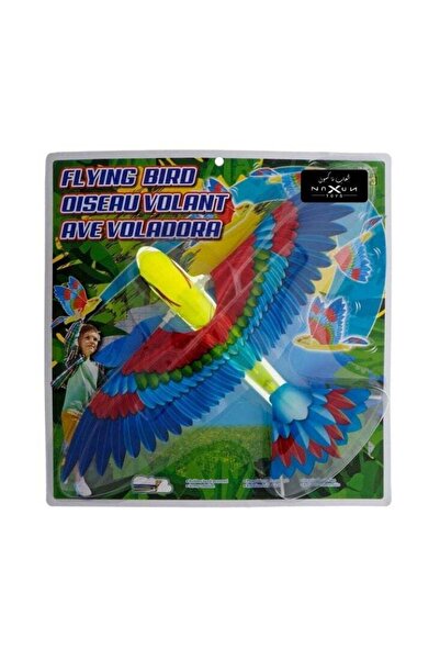 Generic لعبة الببغاء الطائر - طائر ملون بأجنحة ترفرف مع قاذف خيط سحب