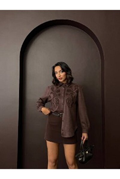 Pelin Jeans ΚΑΜΠΑΝΙΑΤΙΚΟ ΠΟΥΚΑΜΙΣΟ ΜΕ ΚΕΝΤΗΜΕΝΟ ΣΧΕΔΙΟ