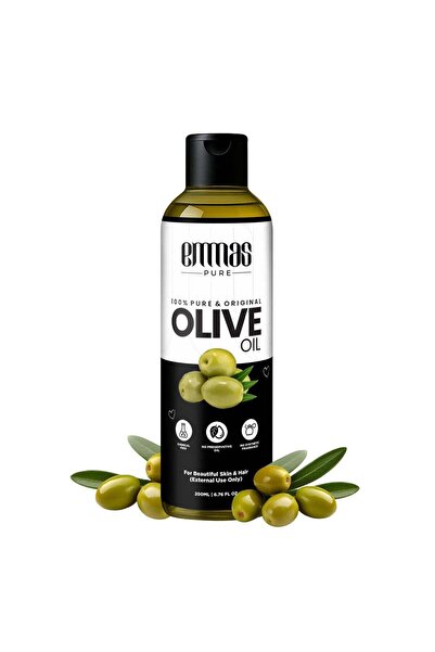 Emmas pure زيت زيتون 200 مل - 100% بكر ممتاز معصور على البارد - زيت مغذي للشع...