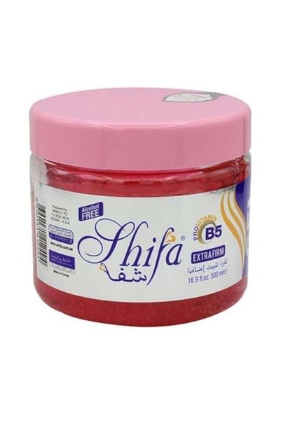 Shifa جل شعر قوي للغاية برو فيتامين ب5 خالي من الكحول 500 مل (أحمر)