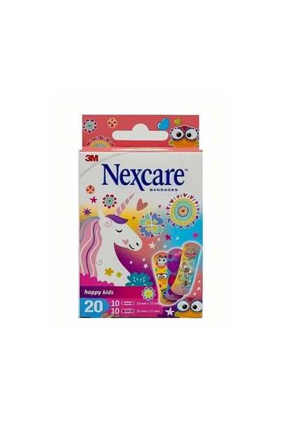 Nexcare Happy Kids Bandages – Unicorn Design 20 Strips