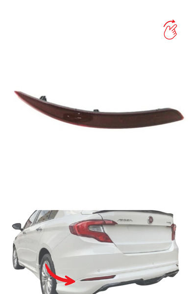 MEFAUTO Fiat Egea Sedan Kasa Compatible Left Bumper Reflector 51998151