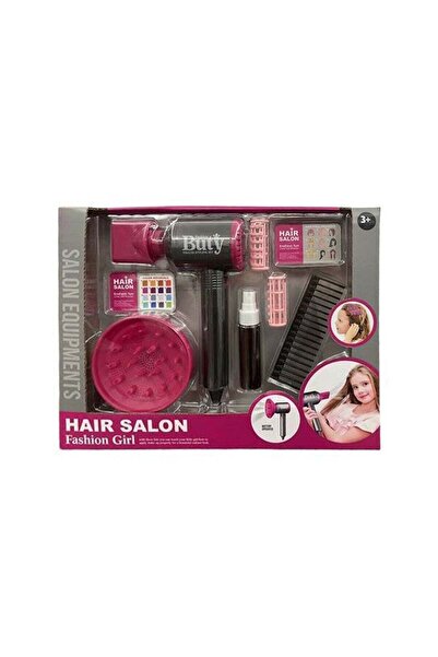Generic مجموعة معدات صالون الشعر، ألعاب كهربائية للبنات مع منفاخ، لعبة تظاهر ...