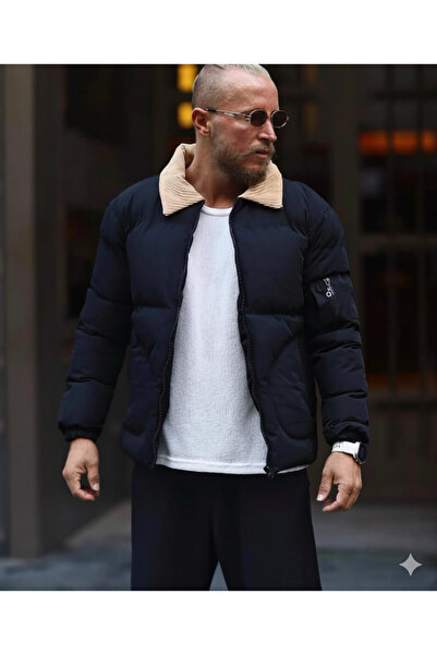 LaxVan Fermuarlı Cepli Şık Kışlık Puffer Ceket Mont