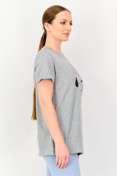 Nike Women Sportswear Fit Short Sleeve Training T-shirt,Grey