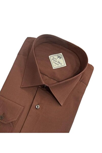 Store Klasik model düz uzun kollu erkek gömlek
