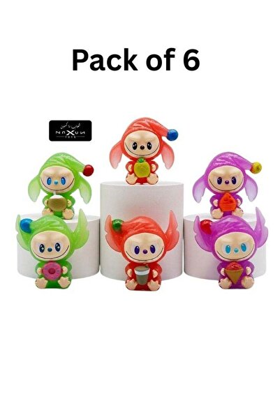 Generic Colorful Cartoon Mini Figures Pack of 6 – Fun Collectible Toys for Kids Birthday Gifts