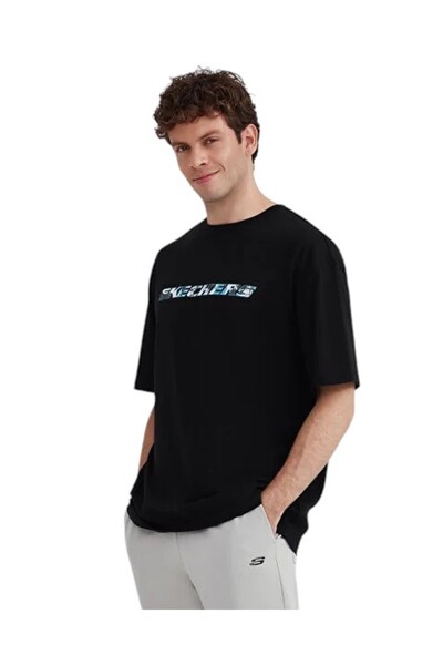 SKECHERS Ανδρικό μαύρο μπλουζάκι