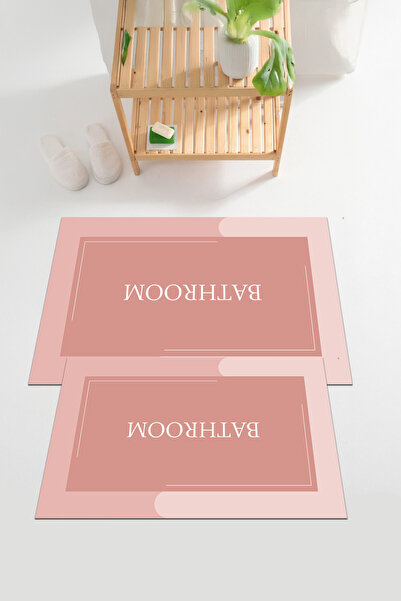 EVİMSEN Set de toaletă digital cu imprimeu pentru baie, lavabil și cu bază an...