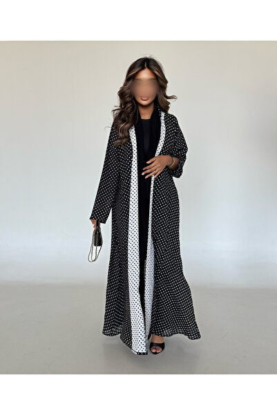 TREADY Polka Dot Half-Closure Abaya - MW1545