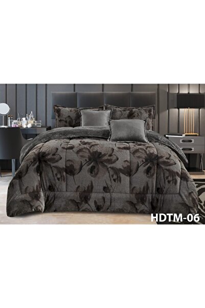 Moon Winter double bed set with velvet filling and double-sided fur, soft and warm fur, suitable for a bed measuring 200*200 cm