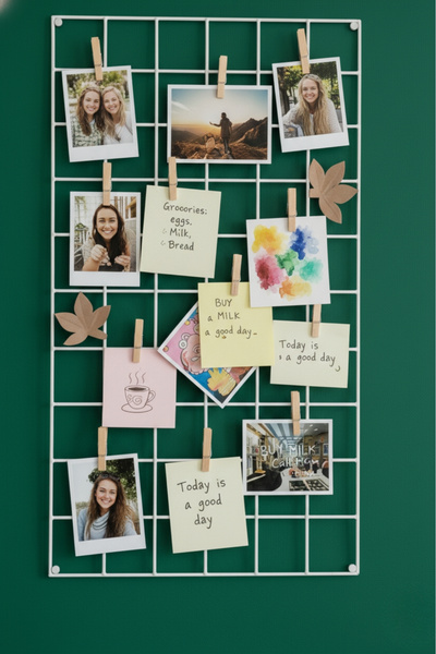 Grandmix Dekoratif Metal Fotoğraf ve Not Panosu Anı Kartpostallık Metal Pano