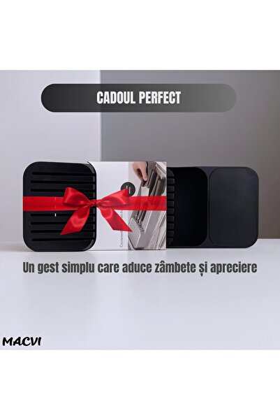 MACVI ® Drawer Knife Organizer, compact, safe, durable, ergonomic, stable, space-saving, black